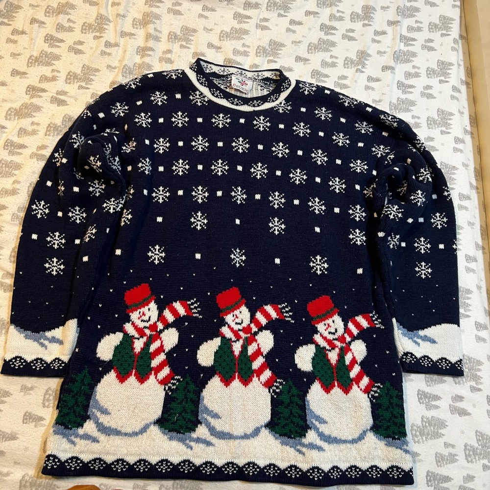 Christmas sweater NutCracker Navy and White Sweater Christmas sweater